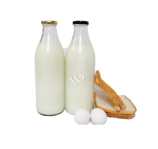 milk water glass round bottle 1000 ml wholesale iglassify